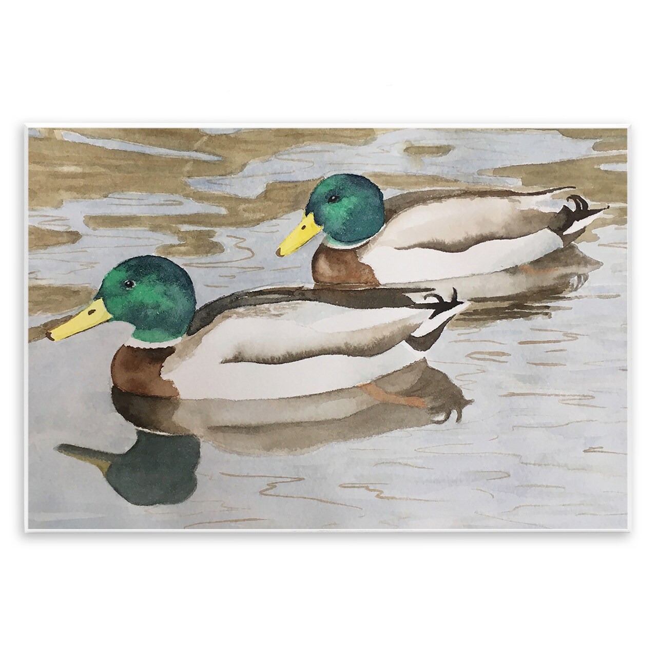 Stupell Industries Mallard Ducks Pair Wall Plaque Design by Stephanie Fielden